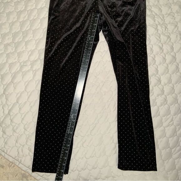 Sz P Small Amanda Uprichard black and gold stud velvet jumpsuit - Picture 6 of 12